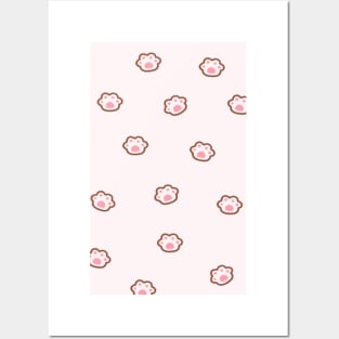 Cute doggy pattern mask Posters and Art